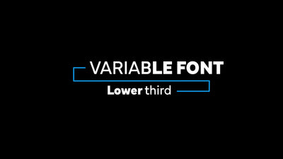 Variable Font Business Presentation Clean Lower Third 02