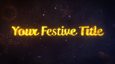 Magic Festive Christmas Glitter Particles Shiny Text Title Intro