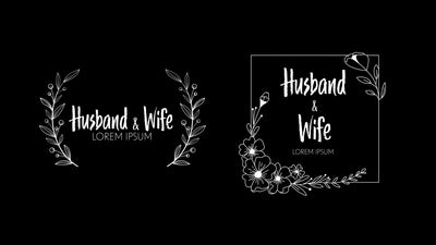 Wedding Title Hand Drawn Beautiful Screen Romantic Love 03
