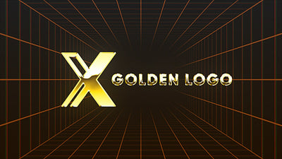 Grain Noise Metal Text Icon Grid Depth Logo Reveal