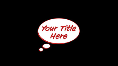 Transparant Cartoon Comic Text Bubble Thinking Title Intro