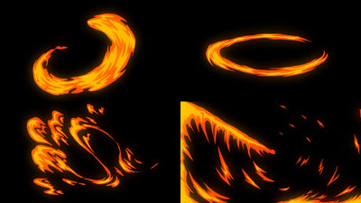 Stylized Flame Fire Overlay Animated Hot Pack 01