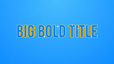 Big Bold Text Stars Sparkle Shine Title Intro