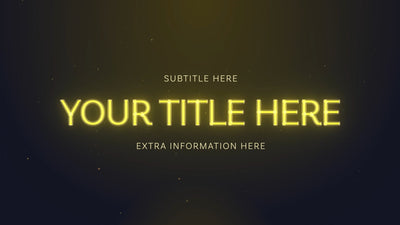 Glow Neon Bright Color Text Announcement Title Card
