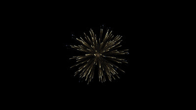 Firework Element Transparant Blue & Gold 01