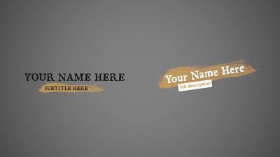 Urban Lower Third Brush Title Animation Text Pack