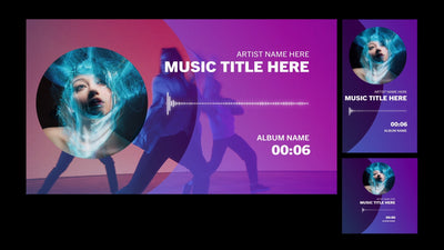 CGStockMusicAlbumModernPurpleCircleVisualiserSoundReact