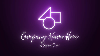Glowing Rings Modern Bright Color Neon Business Logo Reveal