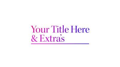 New Article Animated Title Head Intro