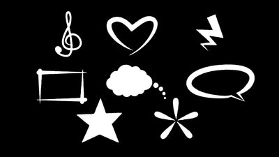 Hand Made Drawing Scribble Cross Circle Highlight Pack 02