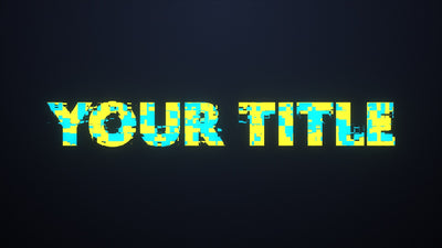 Text Glitch Distort Glow Transition Change Title Intro