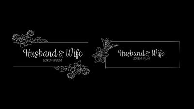 Wedding Title Hand Drawn Beautiful Screen Romantic Love 04