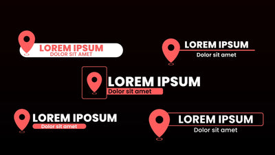 Modern Universal Pop Up Pin Location Lower Third Bundle