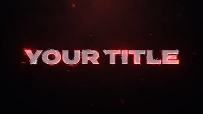 Saber Magic Particles Sci-Fi Text Glowing Title Intro
