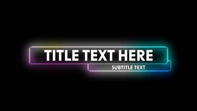 Bright Colors Glowing LED Light Joyfull Lower Third