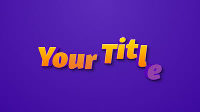 Kinetic Typography Colored Animation Text Title Intro