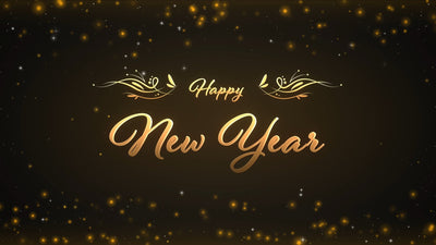 Festive End Of The Year New Year Celebration Glitter Particle Title