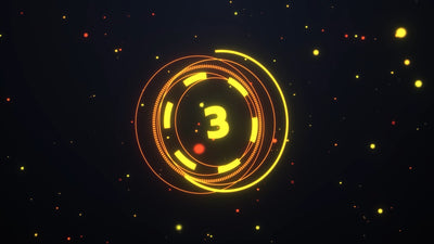10 Seconds HUD Glow Countdown Timer Clock Particles