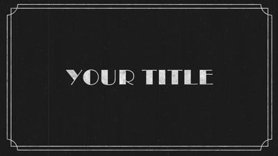 Classic Old Film Look Black And White Title Intro