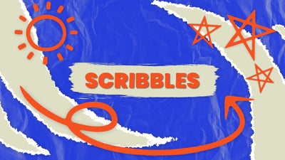 Scribble Paper Tear Drawings Fun Colorful Title 09