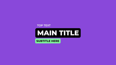 Modern Pop Up Title Variation 03