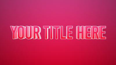 Kinetic Text Slide In From Center Title Intro