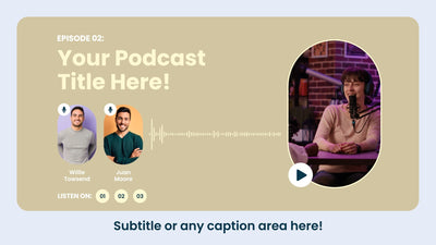 Modern Podcast Talkshow Speaker Guest Audio Wave Promo