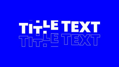 Clean Slick Kinetic Typography Sliding Outline Text Title