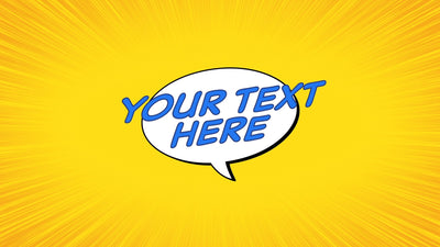 Cartoon Full Screen Round Text Bubble Speech Title Intro