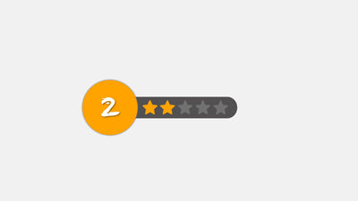 Rating Star Review Score Animated Infographic Variation