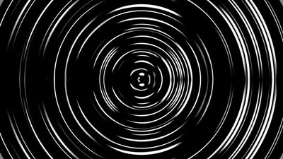 Black White Rotary Rotating lines Energy Animated Background