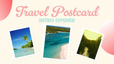 Postcard Travel Stamp Memory Recap Slideshow Holiday Opener