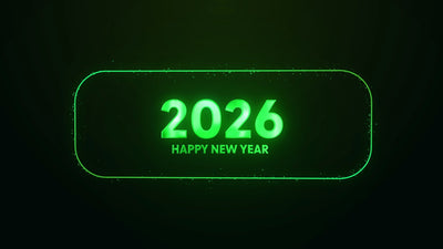 Floating Particles Rectangle New Year Glow Shine Title