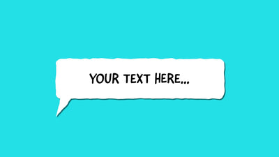 Balloon Text Message Bubble Pop Up Title Intro
