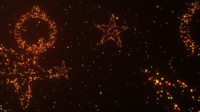 Floating Stars Christmas Decoration Particles Background