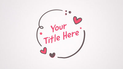 Scribble Valentine Love Emblems Animated Title 02