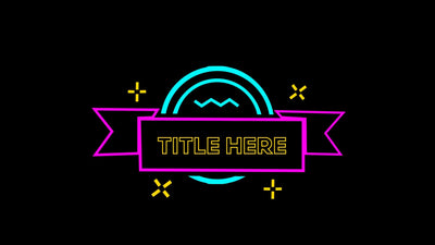 Neon Glowing Sign Text Light Panel Lower Third Solo 03