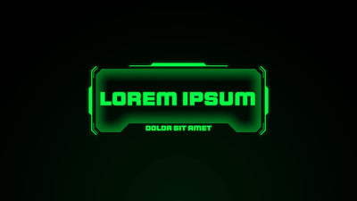 HUD Sci-Fi Futuristic Animated Title Emblem Neon Solo 08