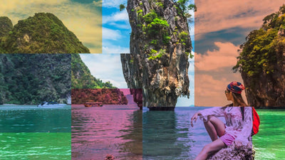 Colorful Rainbow Multi Screen Travel Cards Panels