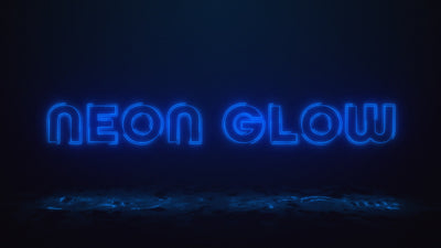 Neon Glow Bright Light Up Reflection Modern Trendy Title