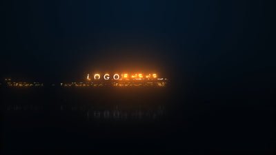 Colorful Bright Glowing Glitch Strobe Modern Logo Text Intro
