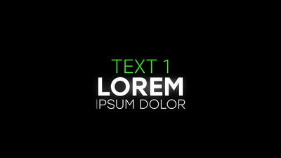 Quick Snappy Modern Text Title Overlay Variation 01