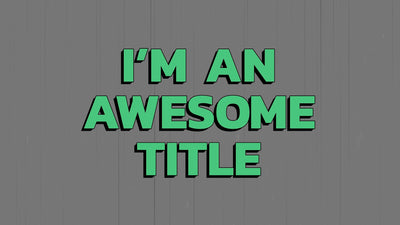 Simple Cartoon Style Vintage Title Intro