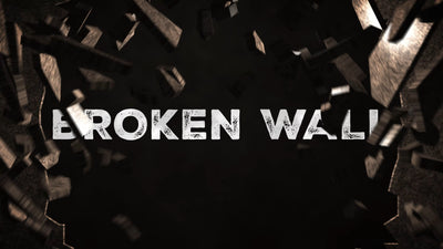 Grunge Wall Breaking Open Cracked Text Title Intro