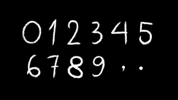 Grunge Doodle Numbers Point Comma Animated Scribble Pack