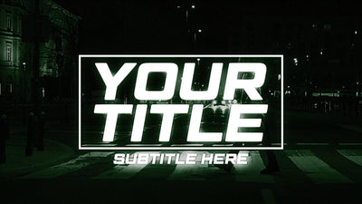 Digital Grunge Glowing CRT Old VHS Style Text Title 04