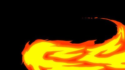 Hand Drawn Fire Element Transition Smooth Anime Epic 07