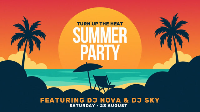 Summer Party Beach Party Open Invitation Card DJ Intro 02