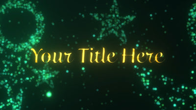 Elegant Golden Text Particle Shapes Title Intro