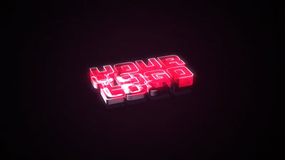 3D Glow Logo Reveal Light Ray Futuristic Modern